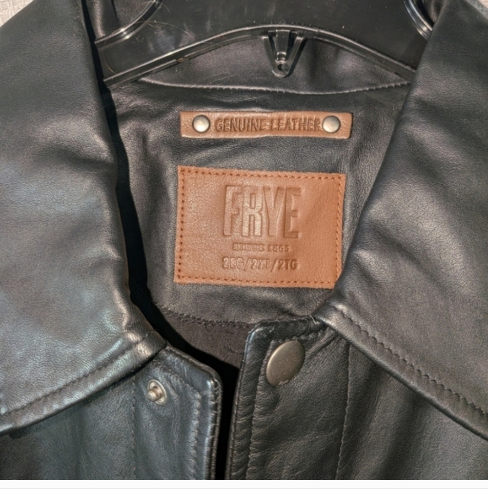 Frye Women's Classic Black Lamb Leather Jacket - Picture 5 of 7